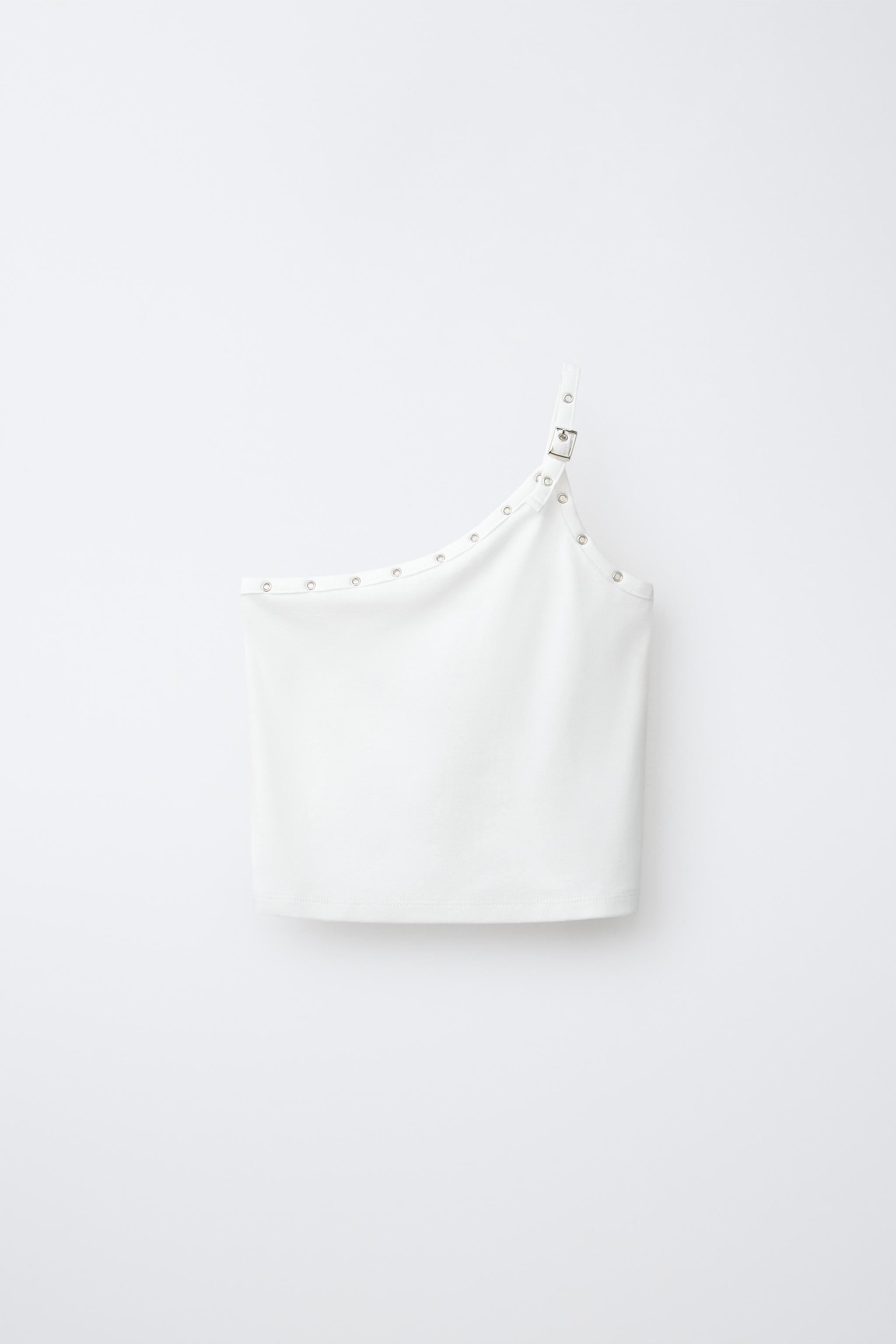 TOP RÉGULIER ASYMÉTRIQUE À BOUCLES